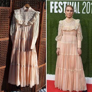 Authentic 1970s Gunne Sax Gold Label Prairie Dress Summer Glamour